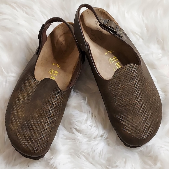 Birkenstock Shimmer Brown camo Mules - Picture 11 of 12